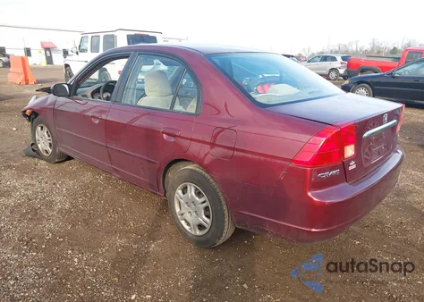 2002 Honda Civic Lx z USA, uszkodzony, nr VIN 1HGES16542L061749